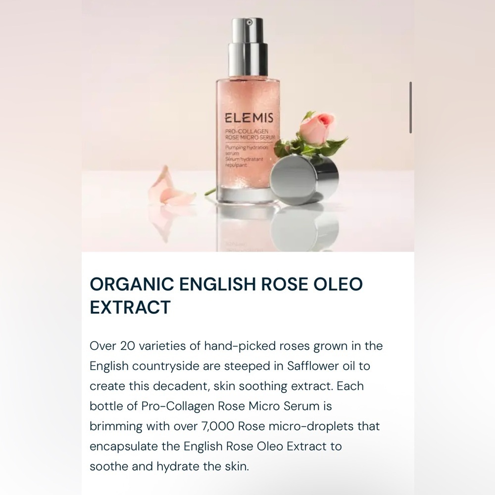 🌸 ELEMIS PRO-COLLAGEN ROSE MICRO SERUM - Picture 11 of 13